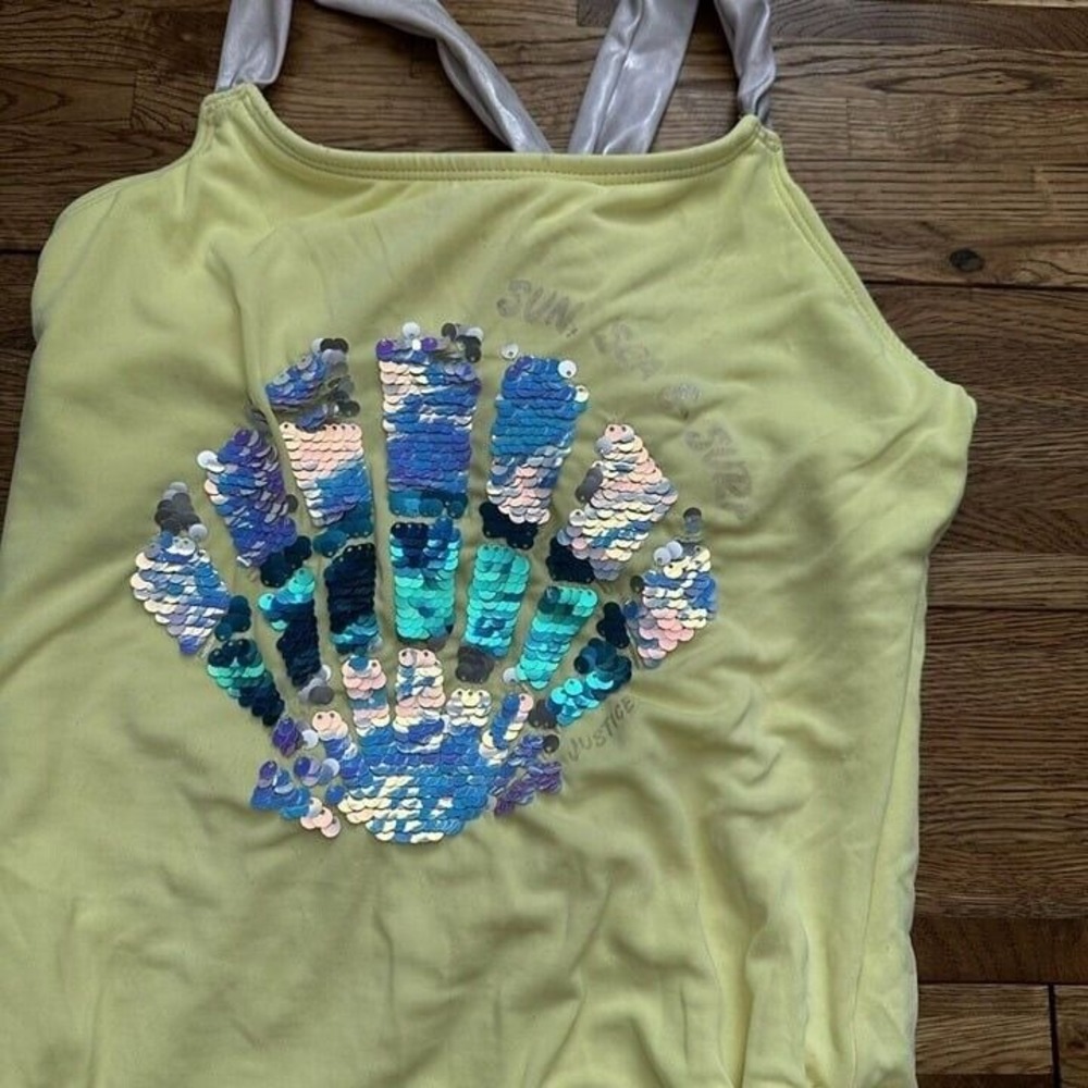 Cat and jack flip sequin mermaid,‎ one piece swimsuit, size 14 - Picture 3 of 11